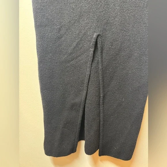 Vintage Anne Klein II Wool Blend Black Knit Midi Sweater Dress Size XS - Picture 14 of 16